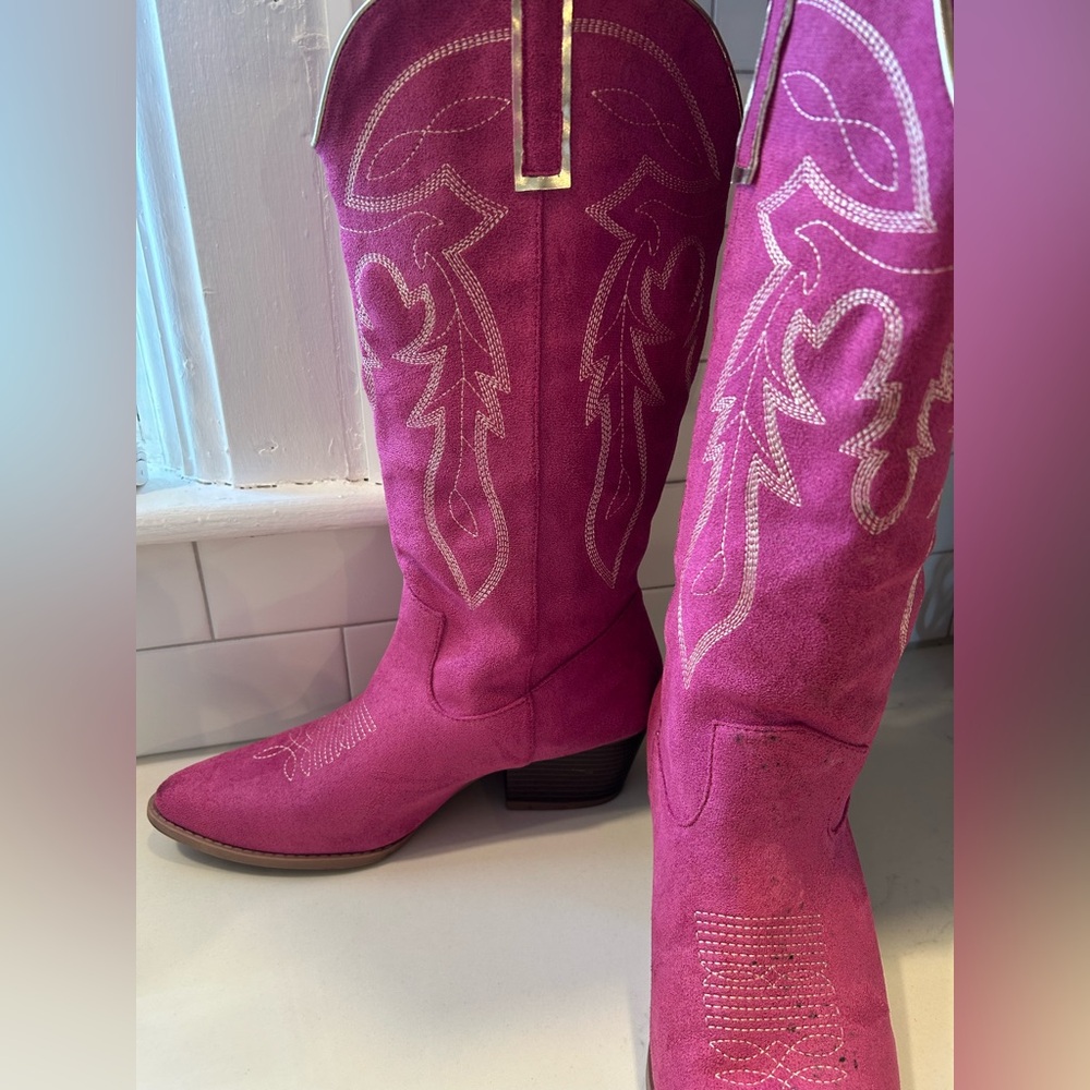 Pink boots